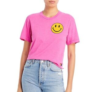 Aviator Nation Pink Smiley Face Women's T-Shirt